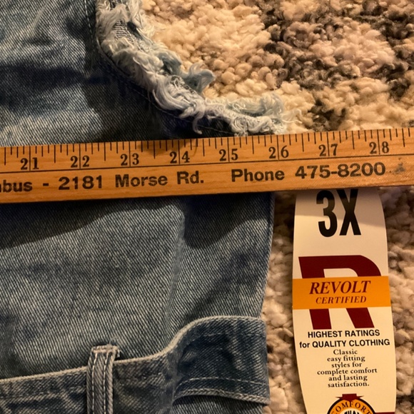 NWOT Plus Sizes ladies sleeveless zip Belted Denim Vest/ jacket Revolt - Picture 3 of 6